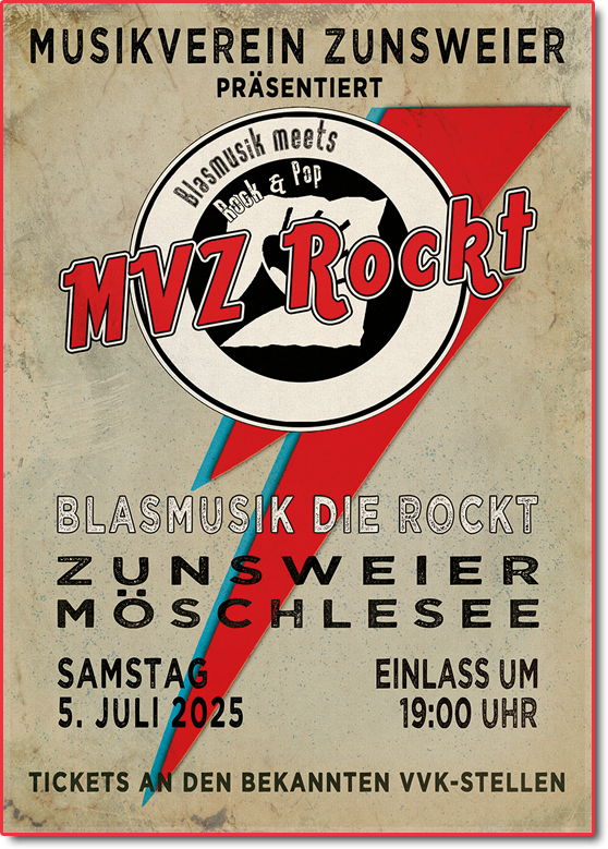 MVZ Rockt! - Der Vorverkauf läuft! MVZ RockT 2025 - Plakat